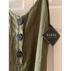 ZAFUL Buttoned Belted Cami Jumpsuit